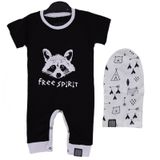Victory 84783 Raccoon Şapkalı 3-6 Ay Siyah Bebek Tulumu