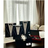 VICUNA POLO 3'LÜ NİŞAN DAMAT KUTUSU KADİFE DAMAT BOHÇA SANDIĞI VE DERİ KAPLAMA KEMER CÜZDAN SETİ