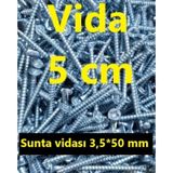 Vida 5 CM (200 Adet) - Ağaç - Ahşap - Sunta Vidası 3.5X50 MM Ar.10