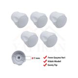 Vidalı 7 Mm - 5 Ad. Radyatör Vanası Başlığı - Geniş Tip Petek Vana Kapağı - Petek Musluk Kafası