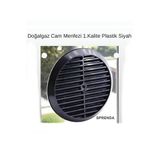 Vidalı Lux Doğalgaz Cam Menfezi Siyah