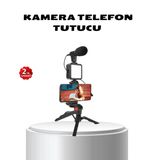 Video Çekim Kiti Tripod Led Işık Harici Mikrofon Bluetooth Kumanda Seti