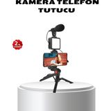 Video Çekim Kiti Tripod LED Işık Harici Mikrofon ve Bluetooth Kumanda Seti