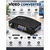 Video Converter Video To VGA Dönüştürücü Bnc S-Video VGA Giriş VGA Çıkış Kamera Uydu DVD Monitör Projeksiyon Görüntü Aktarım Cihazı