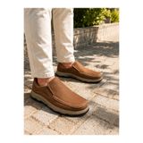 viderri Camel Renk İç Dış %100 Hakiki Nubuk Deri Slip-On Bağcıksız Ortopedik Hafif Eva Taban Erkek Ayakkabı VDZ03003