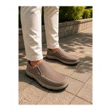 viderri Kum Renk İç Dış %100 Hakiki Nubuk Deri Slip-On Bağcıksız Ortopedik Hafif Eva Taban Erkek Ayakkabı VDZ03003
