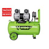 Vido 50 Lt Hava Kompresörü 2Hp - 1500W / 220V Yağsız-Sessiz Wd060215020
