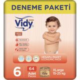 Vidy Baby Premium No:6 XLarge 64 Adet Bebek Bezi