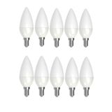 VİE 10 Adet 5-7 Watt E14 Ince Duy Beyaz Işık Mum Buji Led Ampul