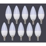 Vie 5-7 W E14 Ince Duy Beyaz Işık Mum Buji Led Ampul 10'lu - 1 - 10 W