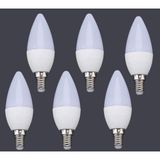 Vie 5-7 W E14 Ince Duy Beyaz Işık Mum Buji Led Ampul 6'lı - 1 - 10 W