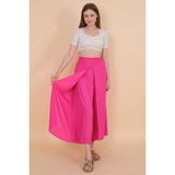 Viemor Bulmaca Etek Pantolon Otantik Düz Renk Pembe BUL0301-1