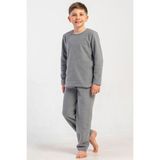 Vienetta Erkek Çocuk Gri Renk Uzun Kollu Polar Pijama Takımı C1T0N0205 - 9 - 10 Yaş