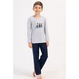 Vienetta Erkek Çocuk Uzun Kol Pijama Takım(9/10-15/16) , 405310 - Gri Melanj - 11 - 12 Yaş