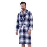 VIENETTA Erkek Şal Yaka Welsoft Indigo Sabahlık C3T1N0O081 Indigo Xl