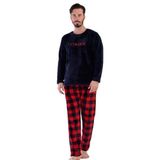 VIENETTA Erkek Uzun Kol Welsoft Lacivert Pijama Takım C3T0N4O084 Lacivert Xxl