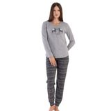VIENETTA Kadın Uzun Kol Antrasit Pijama Takımı C3T0N4O090 ANTRASİT M