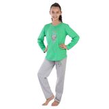 Vienetta Kız Çocuk Uzun Kol Yeşil Pijama Takımı C3T0N7O122 Yeşil 3-4 Yaş