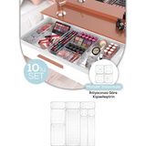 Vienev 10LU Dolap Içi-Çekmce Içi Kozmetik Takı Aksesuar Düzenleyici Organizer - Beyaz