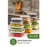 Vienev 12li Hava Geçirmez Saklama Kabı Seti Gri 3x(250-500-750-1200 ML)