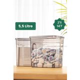 Vienev 2li 5,5 Litre Strip Mega Boy Deterjan Saklama Kutusu Antrasit