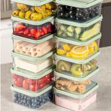 Vienev 350 ml Mint Buzdolabı Dondurucu Organizer Mikrodalga ve Difrize Uygun 12'li Saklama Kabı