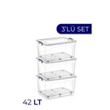 Vienev 3lü 42 Lt Clear Box Saklama Kutusu