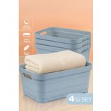 Vienev 4'lü 10,8 Litre Saklama Kutusu Mavi