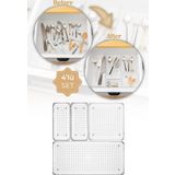 Vienev 4lü Şeffaf Çekmece Içi Düzenleyici Organizer 1x(B.DKDRTGN, B.KARE) 2x(K.DKDRTGN)