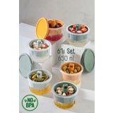 Vienev 6 Adet Mini Zeytin Turşu Peynir Saklama Kabı Kahvaltılık Sunum Kasesi