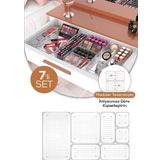 Vienev 7li Çekmece İçi - Dolap İçi Banyo Makyaj Takı Düzenleyici Organizer