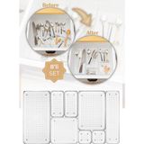 Vienev 8li Şeffaf Çekmece Içi Düzenleyici Organizer 2x(K.dkdrtgn K.kare) 1x(B. D. O. Dkdrtgn B.kare)
