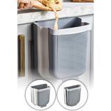 Vienev Akordiyon Çöp Kovası - Asılabilir Tasarım - 6 Litre - Gri
