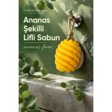 Vienev Ananas Şekilli Lifli Katı Sabun 9,5x8x5 cm Peeling Etkili Asılabilir Dekoratif Banyo El Sabunu