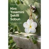 Vienev Beyaz Hint Yasemini Şekilli Katı Sabun 10,5x11 cm Asılabilir Dekoratif Banyo El Sabunu