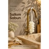 Vienev Beyaz Salkım Üzüm Şekilli Katı Sabun 7x22 cm Asılabilir Dekoratif Banyo El Sabunu