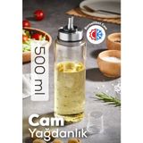 Vienev Borosilikat Pratik Cam Yağlık Sirkelik 500 ml - Şeffaf
