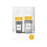 Vienev Etiketli 2li Strip Mega Boy Toz ve Tablet Deterjan Saklama Kutusu 1x(3,5 Litre, 2 Litre) - Antrasit