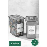 Vienev Etiketli 2li Strip Mega Boy Toz Ve Tablet Deterjan Saklama Kutusu 2x 3,5 Litre