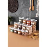 Vienev Foly Etiketli Kare Erzak Saklama Kabı 12'li Set 4x(0,55 LİTRE, 1,2 LİTRE, 1,75 LİTRE)