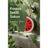 Vienev Karpuz Dilimi Şekilli Katı Sabun 10,2x6x2 cm Asılabilir Dekoratif Banyo El Sabunu