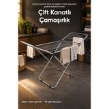 Vienev Katlanabilir Kanatlı Metal Çamaşır Kurutmalık 176 cm Geniş Alanlı Ev Balkon Tipi Dayanıklı Model