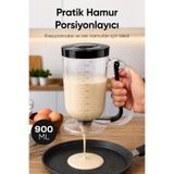 Vienev Pratik Hamur Porsiyonlayıcı Akıtma Pankek Muffin Dağıtıcı Sürahi 900 ml
