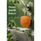 Vienev Turuncu Petek Şekilli Katı Sabun 9,5x10,5x3,4 cm Asılabilir Dekoratif Banyo El Sabunu