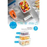 Vienev Vacuumfresh 3 Parça Vakumlu Gıda Saklama Kabı Seti