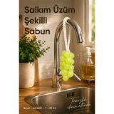 Vienev Yeşil Salkım Üzüm Şekilli Katı Sabun 7x22 cm Asılabilir Dekoratif Banyo El Sabunu