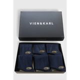 Vien&Karl Erkek Lacivert Bambu Çorap 6'lı Premium Kutu - 40 - 46