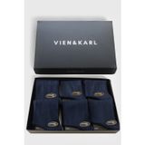Vien&Karl Erkek Lacivert Bambu Çorap 6'Lı Premium Kutu