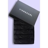 Vien&Karl Erkek Siyah 6'lı Premium Kutuda Pamuk Atlet