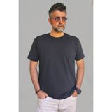 Vien&Karl Erkek Siyah Slim Fit Bisiklet Yaka Pamuk Elastan Basic Tişört - 2XL